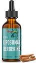 Συμπλήρωμα HCl βερβερίνης 3000 mg - Liposomal Berberine HCl Liquid - ενεργοποιητής AMPK με Turmeric, Ceylon Cinnamon, 12 φυσικά συστατικά - 2 fl oz