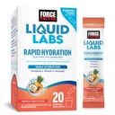 FORCE FACTOR Υγρά Εργαστήρια Ηλεκτρολυτών Powder Packets—Tropical Fruit— Hydration Packets για την παρασκευή ηλεκτρολυτικού νερού, με 5 Απαραίτητα Ηλεκτρολυτικά, Βιταμίνες, Ορυκτά και Αντιοξειδωτικά, 20 Stick Packs