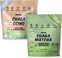 Renude Chaga Matcha και Chagaccino - Chaga Mushroom Σκόνη για τον καφέ και Matcha, Mushroom Drink Mix with Adaptogens, Natural Energy and Immune Support, Vegan, Keto - 15 Υπηρετεί το καθένα