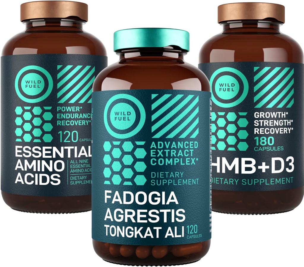 WILD FUEL Amino Acids, HMB and Fadogia Agrestis Complex Power & Potential Bundle
