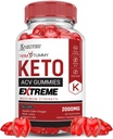 Justified Laboratories Trim Tummy Keto ACV Gummies Extreme 2000MG Trim Tummy Keto Gummies Apple Cider Vinegar Formed with Pomegranate Beet Buice Powder B12 Vegan Non GMO 60 Gummys