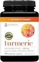 Youtheory Turmeric Extra Strength - 1,000 mg Turmeric Supplement - με 10 mg Black Pepper - Curcumin Joint Support* - Χωρίς σόγια, γαλακτοκομικά και γλουτένη - 180 κάψουλες χορτοφαγικής