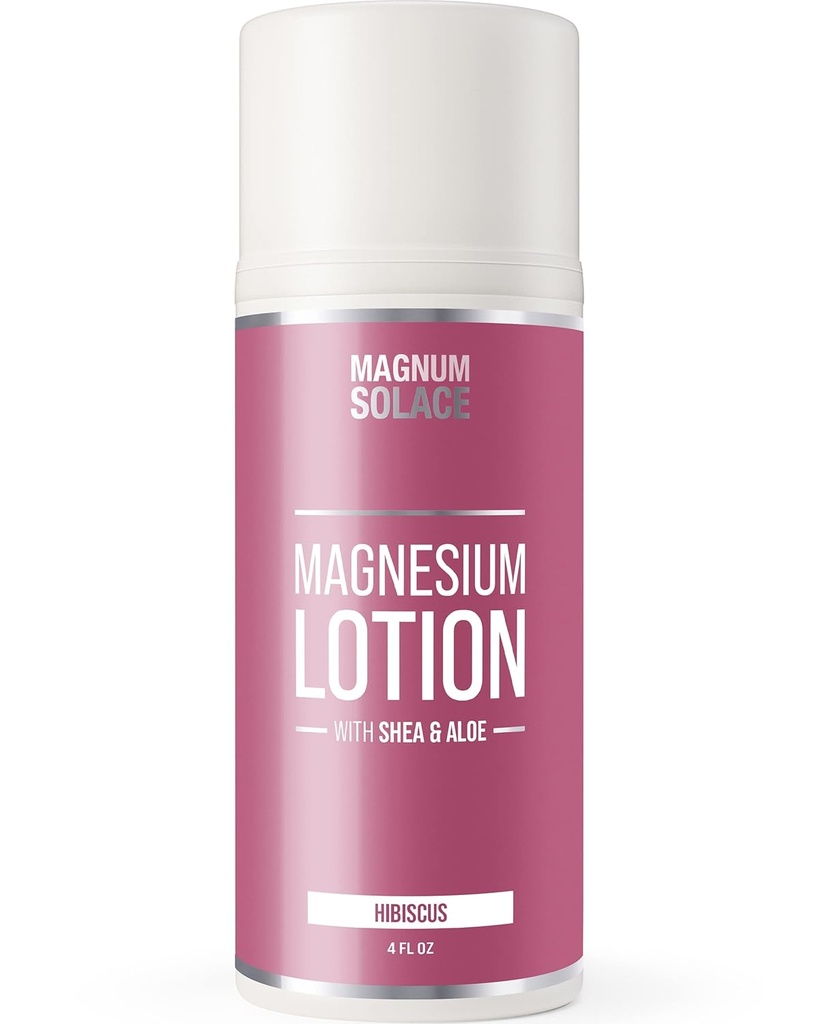 Μαγνήσιο Lotion – Σούπερ συμπυκνωμένο – Κατασκευασμένο με αλόη και Shea – Για τα πόδια Cramps, πονεμένους μύες & αρθρώσεις, Αναζωογόνηση – Ασφαλές για παιδιά, Κατασκευασμένο στις ΗΠΑ (Ιβίσκος)