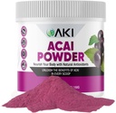 AKI Acai Powder - Nourish Your Body with Ideal Vitamins & Nutrients - Σκόνη για Smoothies - Μη ΓΤΟ, Vegan Friendly & Gluten Free (5.30oz/150g)