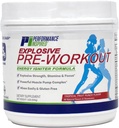 Performance Inspired Nutrition PreWorkout Powder - All Natural - G-Free & Vegan Formula - Περιέχει κιτρουλίνη - Nitrosigine - Πράσινο Τσάι - Αργινίνη - Beta Alanine - Tropical Fruit Punch - 32 Υπηρεσίες