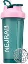 Protein Shaker Bottle - Sports Blender Bottles for Protein Mixes and Shakes - 28 Oz, Leak-Proof, shaker cups for protein shakes, Pre-workout (Green), Medium, NJB 28-Oz