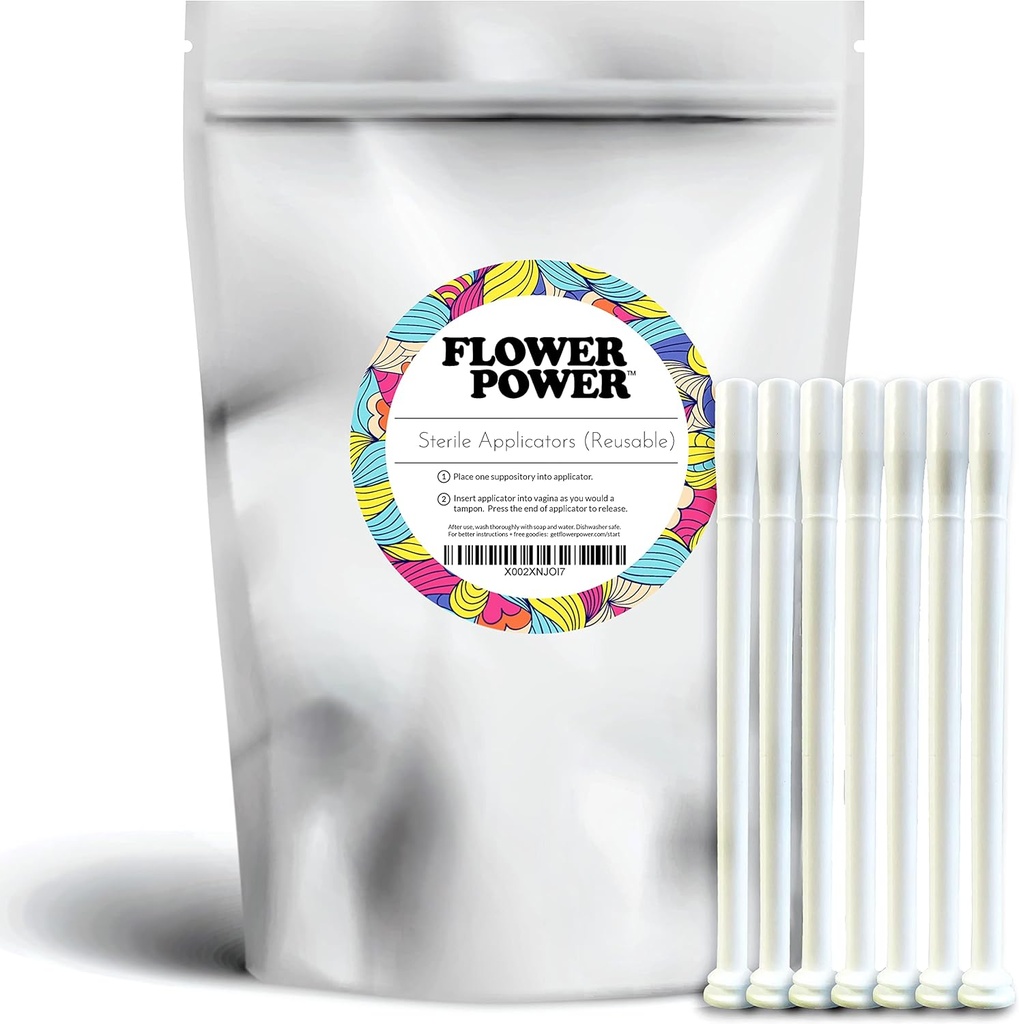 Flower Power Κολπικές Εφαρμογές Υποδοχής - Κολπική Συσκευασία Εφαρμογών Υποθεμάτων Βορικού Οξέος - 7 τμχ.