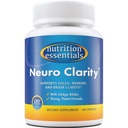 Nutrition Essentials Nootropic Brain Support Supplement - Κάψουλες χωρίς καφεΐνη που υποστηρίζουν τον εγκέφαλο - Χάπια υποστήριξης εγκεφάλου με το Wort του Αγίου Ιωάννη και Ginkgo Biloba