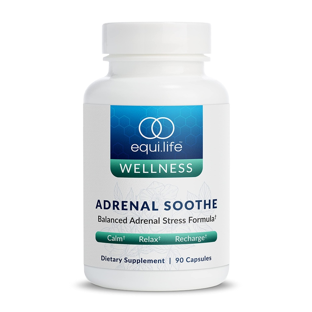 Equilife βοτανικό συμπλήρωμα υποστήριξης με Ashwagandha και L-Θεανίνη, σχεδιασμένο για την καθημερινή συνολική ευεξία, συμπληρώματα για άνδρες & γυναίκες, χωρίς γλουτένη, Vegan, χωρίς γαλακτοκομικά, μη ΓΤΟ, 90 κάψουλες