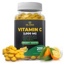 Vitamin C 2000 mg - 200 δισκία - με ψευδάργυρο, elderberry, Rose Hip, Echinacea - Ενισχύει το ανοσοποιητικό σύστημα - Κατασκευάζεται στις ΗΠΑ