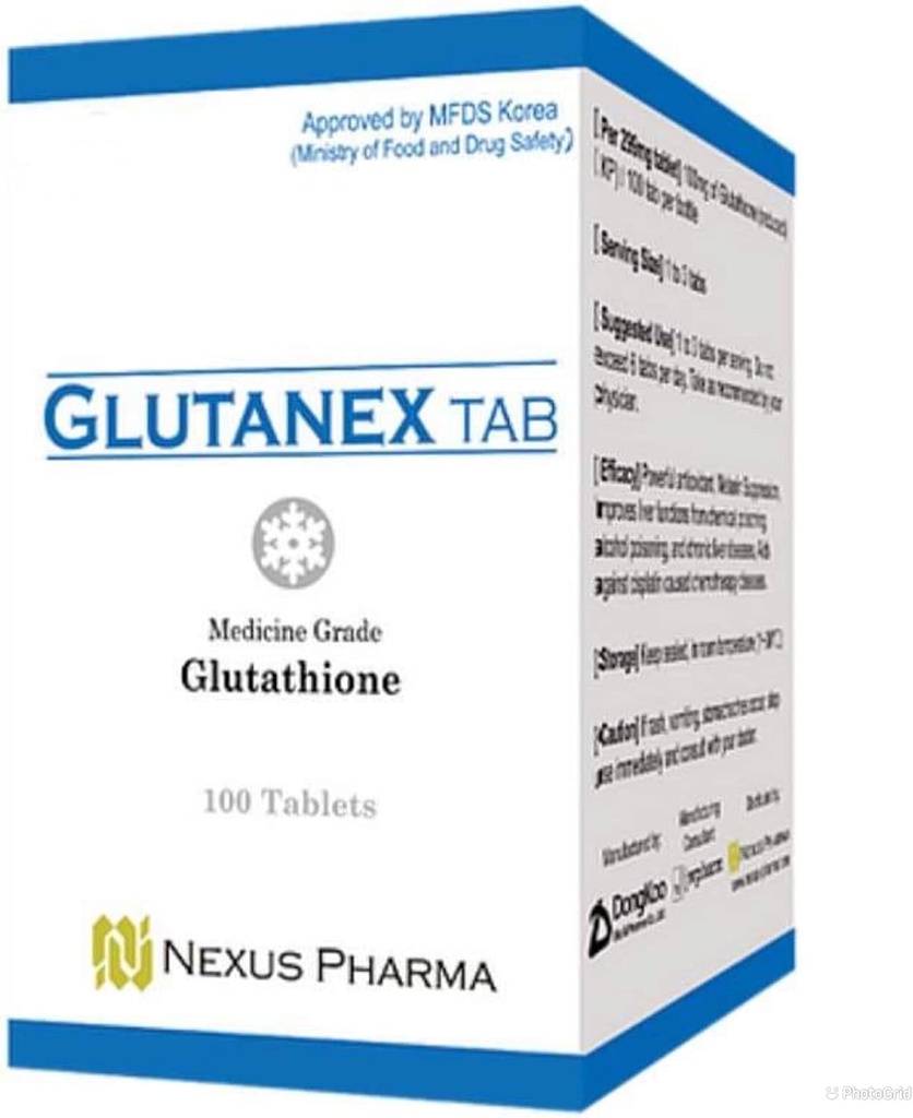 Glutanex Tab Glutathione από την Nexus Pharma κατασκευασμένη στην Κορέα
