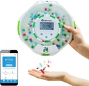 Adamson TimelyMed Smart Pill Dispenser Machine with Alarm + WiFi App Monitoring + 28 Day Medicine Dispenser + Αυτόματος Διανομέας Χάπια για Ηλικιωμένους με Συναγερμό & Αλτσχάιμερ Φροντίδα + Κλείδωμα Κλειδί + Λευκό Πράσινο