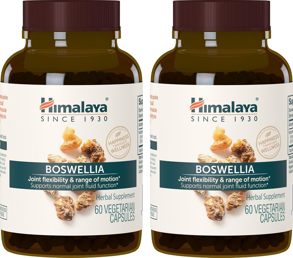 Himalaya Boswellia, Κοινή Υποστήριξη για την Κινητικότητα και την Ευελιξία, Προωθεί τη Διατήρηση Ιστού, 250 mg, 60 Κάψουλες, 1 Μήνα Προμήθεια, 2 Πακέτο