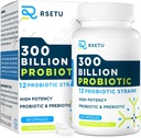Probiotics for Women Men: 300 Billion CFU Probiotic High Potency + 12 Strains Organic Probiotics with Prebiotics, Daily Probiotic Supplement for Digestive, Gut, Immune and Bloating Health, 60 Capsules