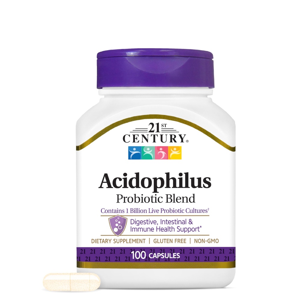 Κάψουλες του 21ου αιώνα Acidophilus, 100 κόμης (2139)