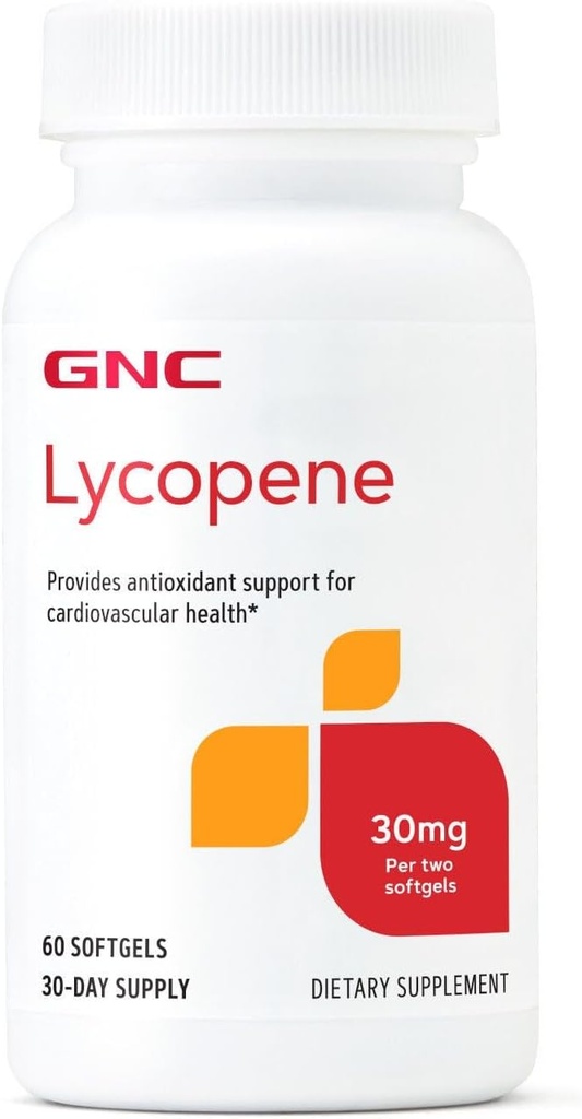 GNC Lycopene 30mg, παρέχει υποστήριξη για την καρδιαγγειακή υγεία, 60 Softgels