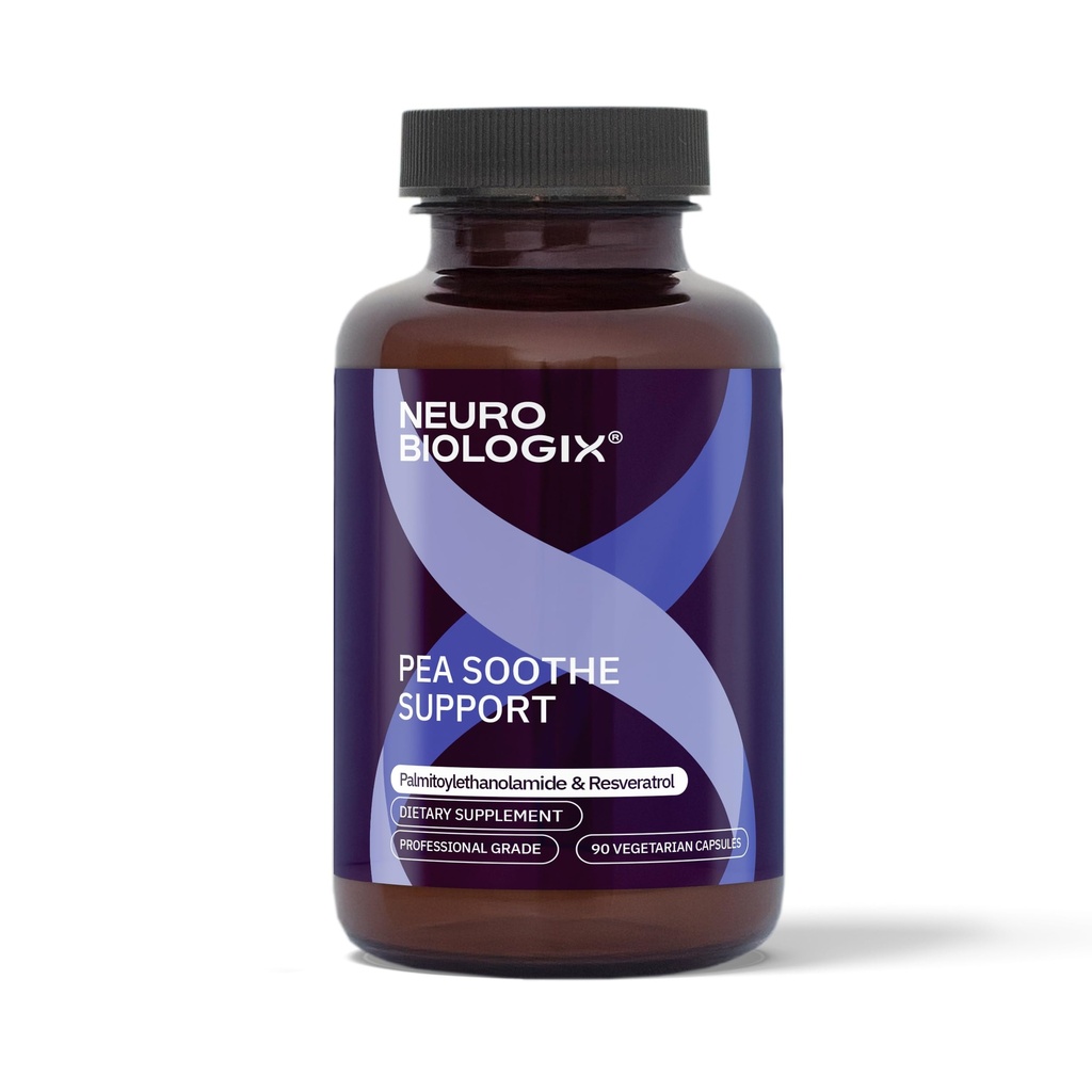 PEA Soothe Υποστήριξη Φυσικής Φόρμουλα ανακούφισης - συμπλήρωμα PEA που διαθέτει PEA & Resveratrol για την υποστήριξη νευρωνική λειτουργία & μείωση της ευαισθησίας - προωθεί την ανάκτηση, ψυχική σαφήνεια, ενέργεια & καθημερινή ισορροπία