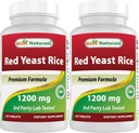 Best Naturals Red Yeast Rice 1200 mg (Non- GMO) 120 δισκία (120 Count (Pack of 2))