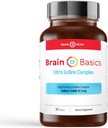 Brain Basics Ultra Iodine Complex Supplement for Thyroid Support, Iodine and Pastium Iodide in One, Iodine Supplement for Thyroid and Brain Health, 12, 5 mg Iodine and Pastium Iodide - 90 δισκία