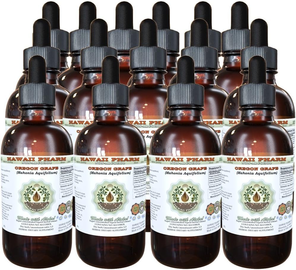 Hawaii Pharm Oregon Grape Liquid Extract, Oregon Grape (Mahonia aquifolium) Αποξηραμένη ρίζα Γλυκερίτης Φυσικό βοτανικό συμπλήρωμα, ΗΠΑ 15x4 fl.oz