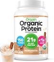 Orgain Organic Vegan Protein Powder, Horchata - 21g Plant Based Protein, 9g Prebiotic Fiber, Low Net Carb, No Lactose Ingredients, No Added Sugar, Non-GMO, For Shakes & Smoothies, 2,03 lb