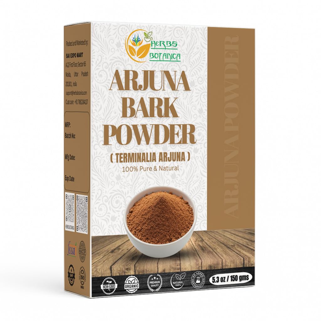 Βότανα Botanica Arjuna Powder 100% Pure Arjuna Bark Powder (Arjun Ki Chaal) για Herbal Tea & Wellness – Finely Ground Tree Bark Powder για DIY Χρήση – 5.3 oz Pack