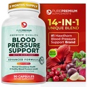PurePremium Beet Root Capses for Blood Pressure Support – 700mg Advanced Formula with Beetroot Powder, Hawthorn, Hibiscus & Σκόρδο για την κανονική παραγωγή οξειδίου του αζώτου & την υγεία της καρδιάς – Non-GMO - 90ct