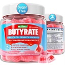 Butyrate Gummies με προβιοτικό + προβιοτικό + μεταβιοτικό, Omega-3 500mg,9 δισεκατομμύρια CFU Προβιοτικά με Ίνες, ασβέστιο & μαγνήσιο, ινουλίνη, Psyllium Husk για την Digestive Υγεία,Bloating Support,Sugar Free