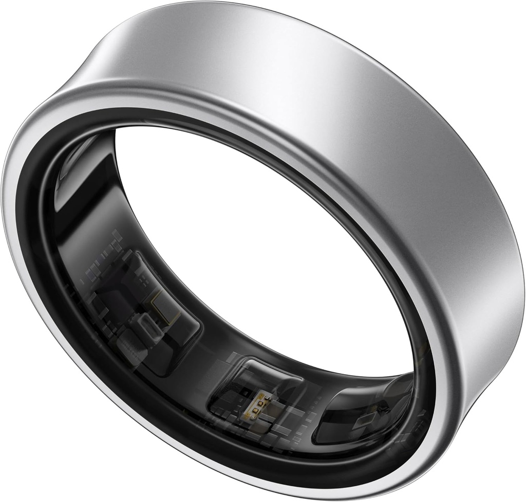 SAMSUNG Galaxy Ring, AI Smart Ring, Μέγεθος Πρώτο w/Size Kit, Χωρίς συνδρομή εφαρμογών, Παρακολούθηση καταλληλότητας, Ανιχνευτής ύπνου, Έως 7 ημερών Μπαταρία, Μέγεθος 8, Titanium Silver [έκδοση ΗΠΑ, 1Yr Manufacturer Εγγύηση]