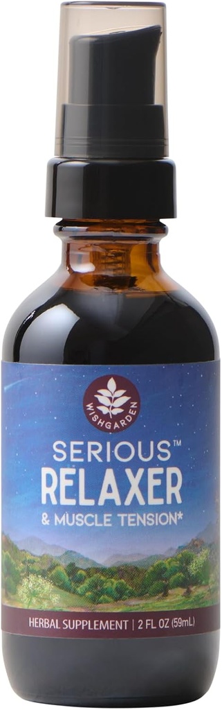 WishGarden Βότανα, σοβαρά Relaxer & μυϊκή ένταση συμπλήρωμα διατροφής, αντλία Top, 2 Fl Oz