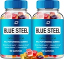 Blue Steel Gummies - BlueSteel Hemp Gummies, Steel Blue Official Formula Hemp Gummies - Natural Hemp Oil Advanced Formulation, Blue Steel Hemp Gummies Reviews (2 Pack - 120 Gummies)