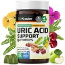 BIO KRAUTER Uric Acid Support Gummies - 60 Vegan Chews - Uric Acid Support w/Tart Cherry & Chanca Piedra 4:1 Extracts - Φυσικό συμπλήρωμα νεφρών w/Milk Thittle και Turmeric