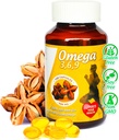 Sikyriah Omega 3, 6 and 9 softgel Capsules l 100% Pure Sacha Inchi Oil l 3000mg per Day l Plant Based Supplement l Odorless Essential Fatty acids Source l Non-GMO l