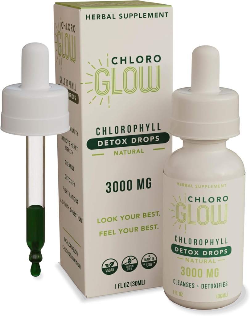 Chloroglow Liquid Chlorophyl Oxygen Drops 3000mg 