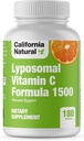California Natural Liposomal Vitamin C 1500mg λιποδιαλυτό σύμπλεγμα λιποσωμικής βιταμίνης C, υψηλή απορρόφηση, ανοσοποιητική υποστήριξη, υποστήριξη κολλαγόνου υψηλής βιοδιαθεσιμότητας, συμπλήρωμα αντιοξειδωτικών - 180 κάψουλες