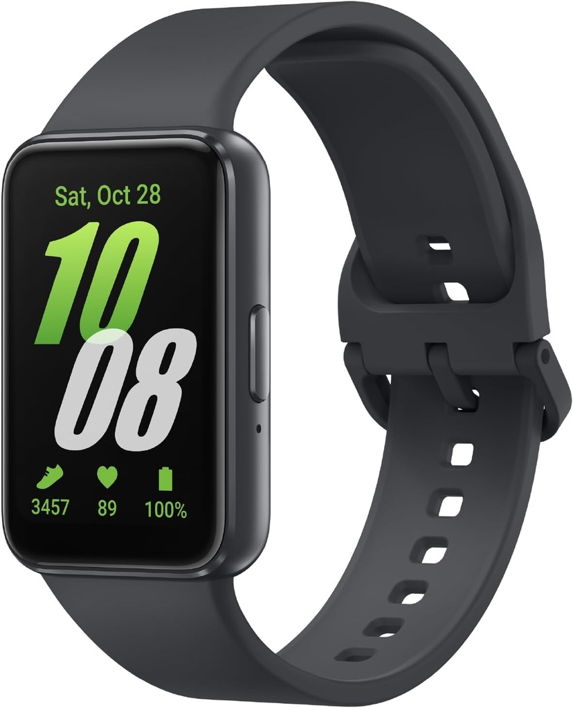 Samsung Galaxy Fit3, Υγεία / Δραστηριότητα Tracker καταλληλότητας, Smartwatch για Android, μπαταρία 13 ημερών, Ύπνος /noχαλητό παρακολούθησης, καρδιακός ρυθμός, 2025, Dark Gray [έκδοση ΗΠΑ, Αποκλειστική, 2Yr Εγγύηση]