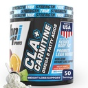 BPI Sports CLA+Καρνιτίνη – CLA L Καρνιτίνη & Λινελαϊκό οξύ – L Carnitine συμπλήρωμα για απώλεια βάρους, μεταβολισμός & Lean Μύες – Καφεΐνη Δωρεάν – Φρούτα Punch – 50 Σερβιέτες – 12,34 oz