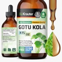 BIO KRAUTER Gotu Kola Tincture - Centella Asiatica Extract - Αλκοόλ και ζάχαρη εκχύλισμα Gotu Kola - Vegan Drops 4 Fl.Oz.