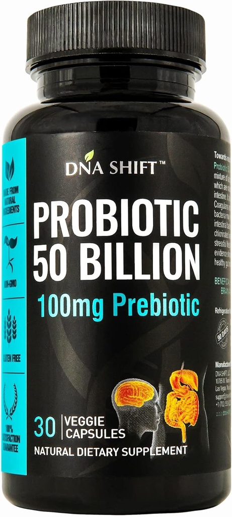 Probiotics 50 Billion - 11 Strain Live Probiotic Prebiotic για άνδρες & γυναίκες - Best to Support Digestive & Immune Health. with Lactobacillus Gasseri - Εγγυημένη ισχύς για τη λήξη