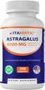 Vitamatic Astragalus Κάψουλες 200 Veg Κάψουλες - 10:1 Astragalus Extract 500mg - Μη ΓΤΟ, Χωρίς γλουτένη
