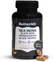 Better Alt Seamoss Capsules- Irish Sea Moss with Black Seed Oil, Ashwagandha & Black Pepper for Stamina, Strength & Endurance- High Potency Sea Moss Supplement - 60 Servings, 120 Capsule