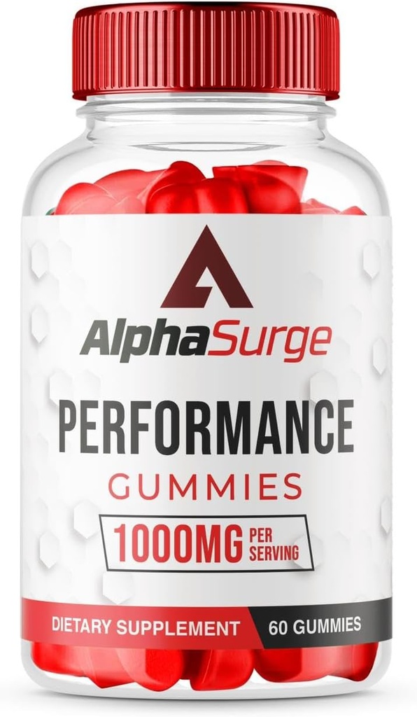 (1 Pack) AlphaSurge Gummies for Male, Alpha Surge Advanced Formula Gummies with 1000 MG Chewable, AlphaSurge Natural Ingredients Gummies (60 Gummies)
