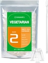 wananfu Size 2 Empty Capsules Vegetarian (500 Count) Bundle with 2 Micro Lab Spoons, Clear Fillable Veggie Pill Capsules Size 2 for Making Your Own Supplements