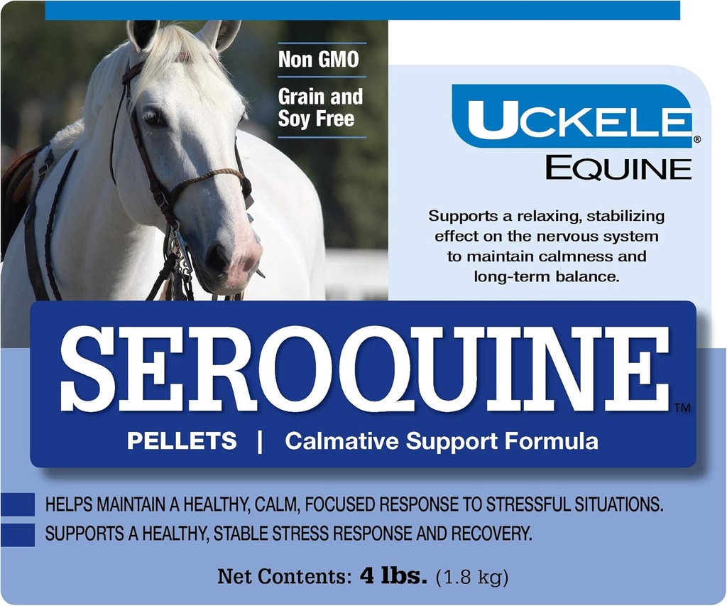 Uckele Seroquine Pellet, συμπλήρωμα ηρεμίας για τα άλογα, 4 lb