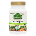 NaturesPlus Πηγή Ζωής Κήπος Πιστοποιημένο Βιολογικό B Complex - 60 Vegan Κάψουλες - Ολοκληρωμένο συμπλήρωμα βιταμίνης Β, Ενισχυτής Ενέργειας - Χορτοφαγική, χωρίς γλουτένη - 30 Σερβιέτες