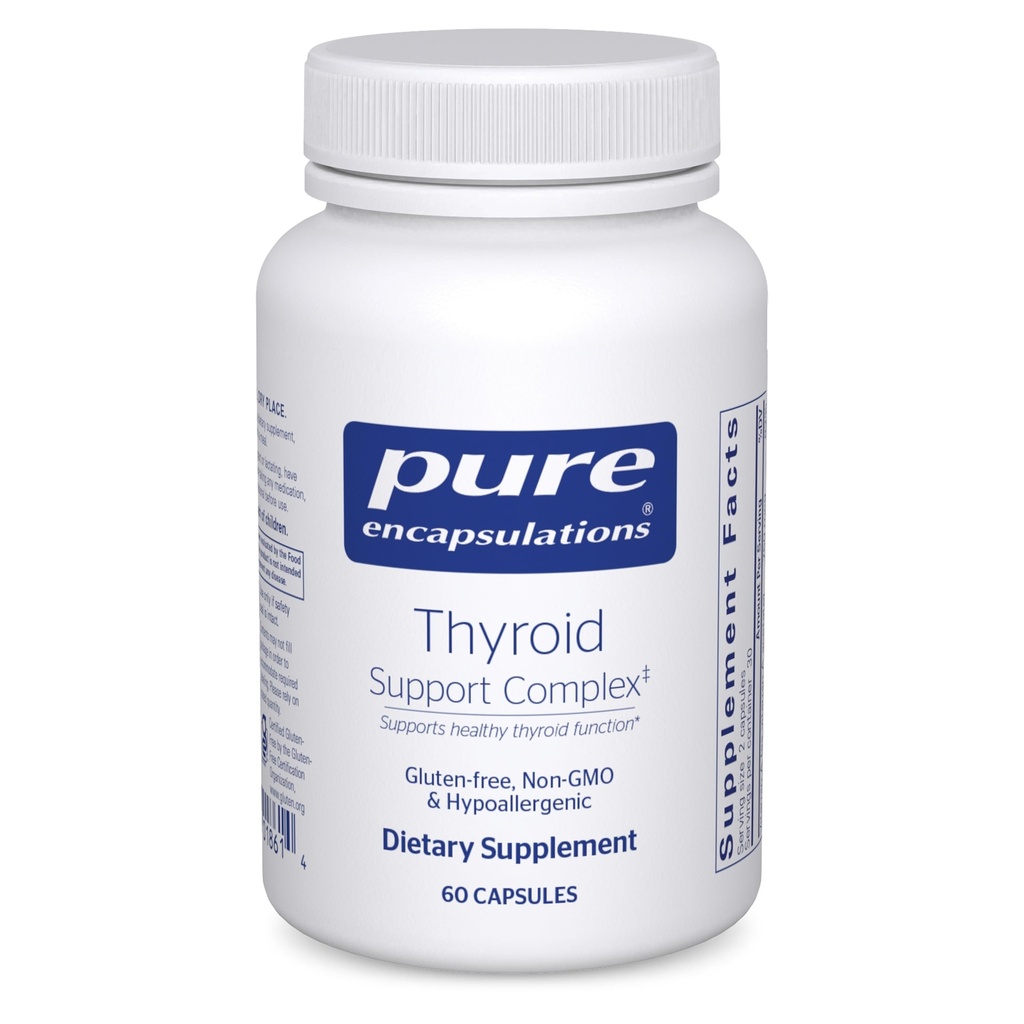 Pure Encapsulations Thyroid Support Complex - Υποστηρίζει Thyroid Υγεία* - Αντιοξειδωτική Έγχυση - με Ashwagandha & Iodine - Μη ΓΤΟ & Χορτοφαγικά - 60 Κάψουλες