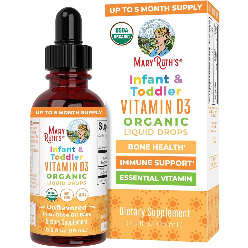 MaryRuth Organics USDA Organic Vitamin D D D σταγόνες 