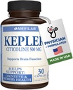 Kepler - Citicoline 500mg - Υποστηρίζει τη λειτουργία του εγκεφάλου - CDP-Choline - για τη Γνωστική & Μνήμη Υγεία - Βοηθά στη μνήμη & ανάκληση - Χωρίς γλουτένη & μη-GMO - Συμπλήρωμα διατροφής - 30 κάψουλες