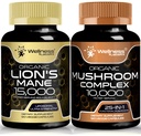 WELNESS LABSRX Lions Mane συμπλήρωμα κάψουλες και κάψουλες μανιταριών