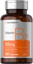 Horbäach Vitamin B2 100mg | 180 Capsules | Riboflavin Supplement | Non-GMO & Gluten Free